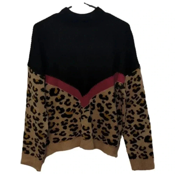 Jason Maxwell women's leopard print sweater - Picture 1 of 8